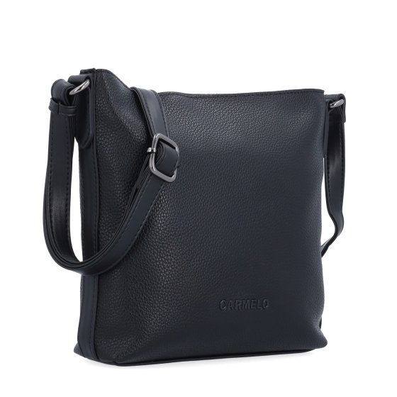 Praktická crossbody kabelka do mesta aj na výlety Carmelo materiál syntetická koža zapínanie na zips farba čierna veľkosť malá 4670 C