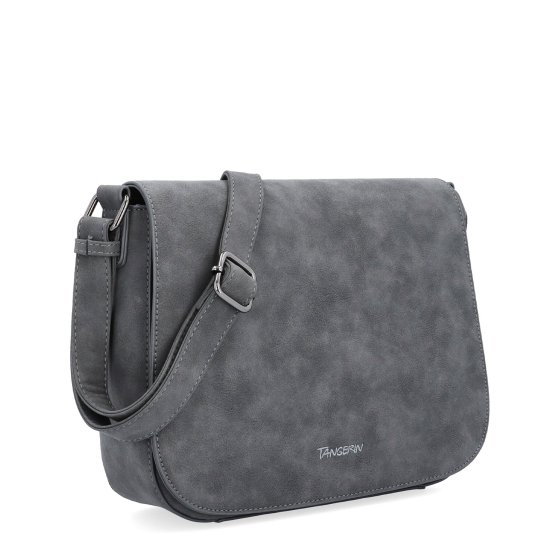 Elegantná crossbody kabelka s chlopňou Tangerin materiál syntetická koža zapínanie na zips farba sivá veľkosť stredná 1115 ANT