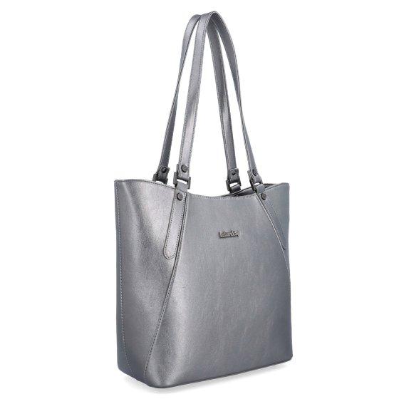 Priestranná shopper kabelka cez rameno Le Sands materiál syntetická koža zapínanie na zips farba metalíza veľkosť veľká 7703 TI