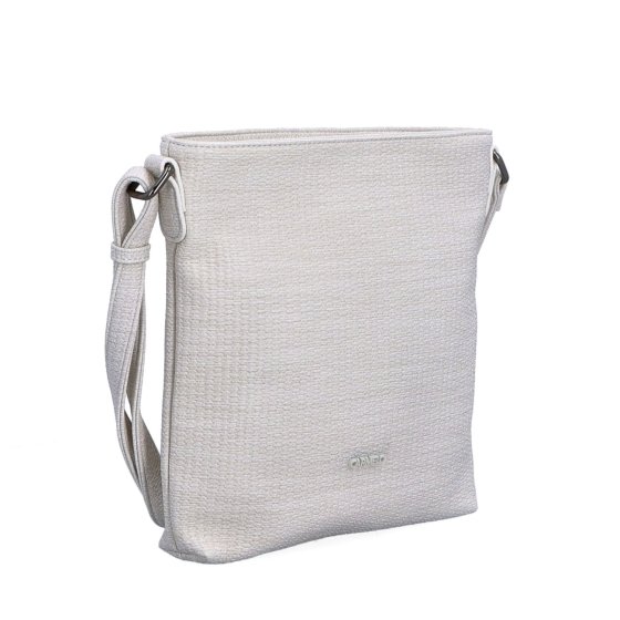 Malá slamená crossbody kabelka Carmelo materiál syntetická koža zapínanie na zips farba béžová veľkosť malá 4308 K
