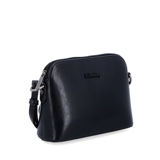 Minimalistická crossbody kabelka Le Sands materiál syntetická koža zapínanie na zips farba čierna veľkosť malá 7710 C