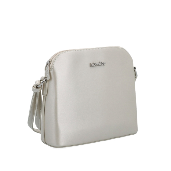 Malá minimalistická crossbody kabelka Le Sands materiál syntetická koža zapínanie na zips farba béžová veľkosť malá 7712 PRL