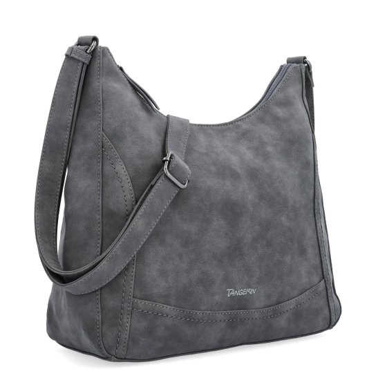 Crossbody syntetická kabelka s prešívaním Tangerin materiál syntetická koža zapínanie na zips farba sivá veľkosť stredná 1104 ANT