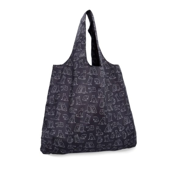 Kvalitná priestranná nákupná taška Shop and Go materiál nylon farba čierna veľkosť veľká 0023 N