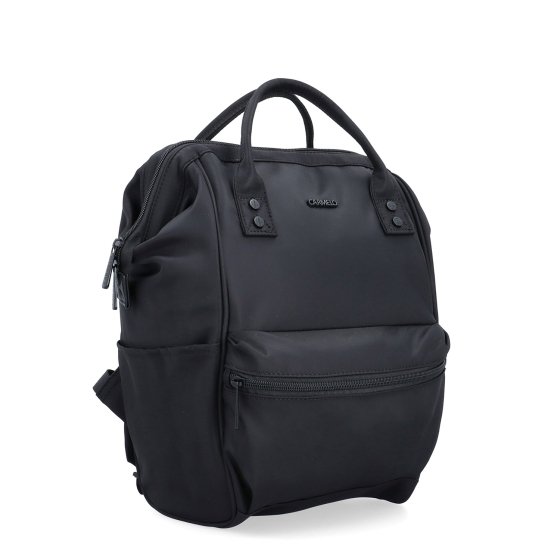 Praktický dámsky batoh na každodenné použitie Carmelo materiál nylon zapínanie na zips farba čierna veľkosť stredná 6611 C