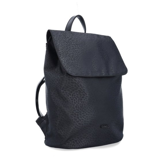 Mestský nylonový batoh v modernom dizajne Carmelo materiál nylon zapínanie na zips farba čierna veľkosť stredná 6608 C LE