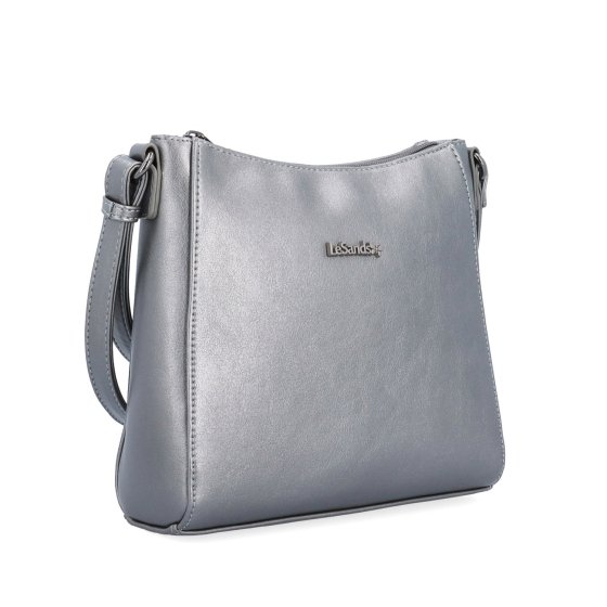 Minimalistická crossbody kabelka do mesta Le Sands materiál syntetická koža zapínanie na zips farba metalíza veľkosť malá 7706 TI