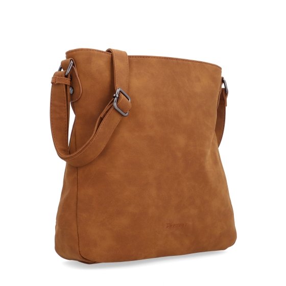 Štýlová crossbody kabelka s čistým dizajnom Tangerin materiál syntetická koža zapínanie na zips farba koňaková veľkosť stredná 1101 KA