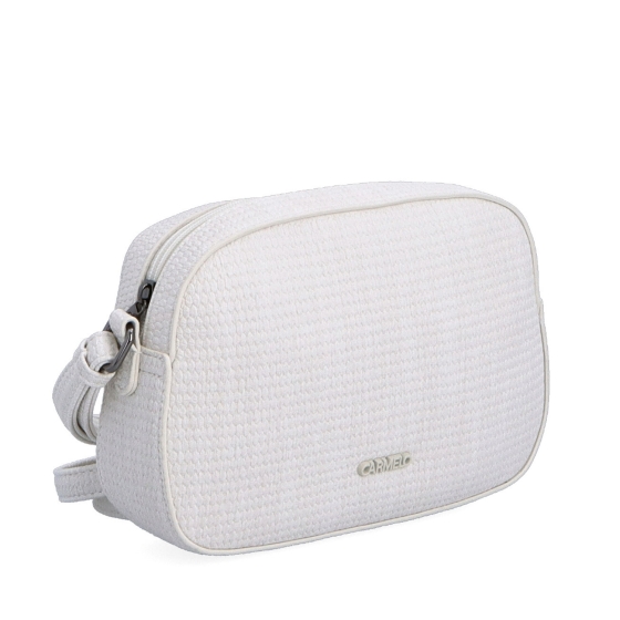 Malá crossbody kabelka s decentným vzorom Carmelo materiál syntetická koža farba béžová veľkosť malá 4334 K