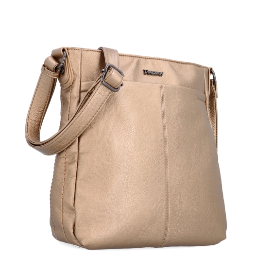 Crossbody kabelka s nastaviteľným popruhom Tangerin materiál syntetická koža zapínanie na zips farba metalíza veľkosť stredná 8049 ZL