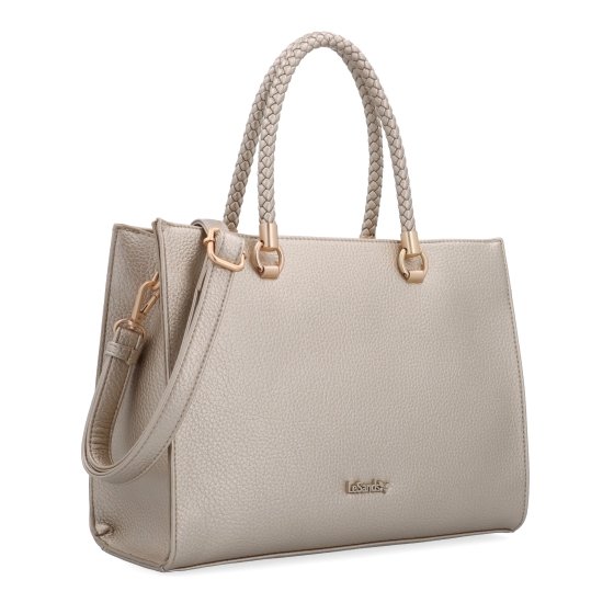 Dámska kabelka s odnímateľným crossbody popruhom Le Sands materiál syntetická koža zapínanie na zips farba metalíza veľkosť stredná 4648 ZL