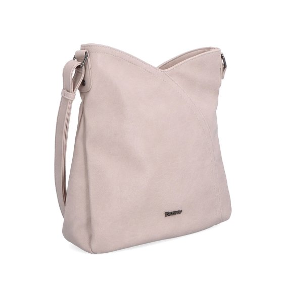 Asymetrická crossbody kabelka s prešívaním Tangerin materiál syntetická koža zapínanie na zips farba ružová veľkosť stredná 8023 LI