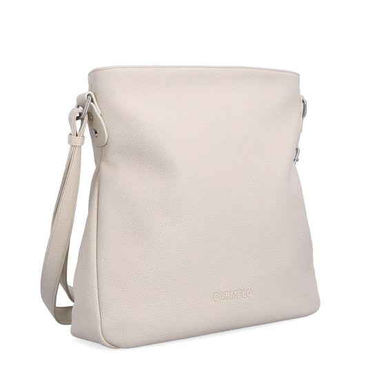 Dizajnová crossbody kabelka Carmelo materiál syntetická koža zapínanie na zips farba béžová veľkosť stredná 4271 BE