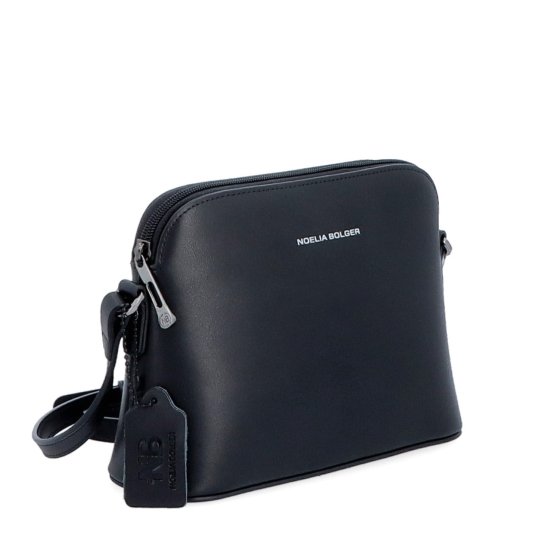 Kožená crossbody kabelka Noelia Bolger Noelia Bolger materiál kože zapínanie na zips farba čierna veľkosť malá NB 0096 C