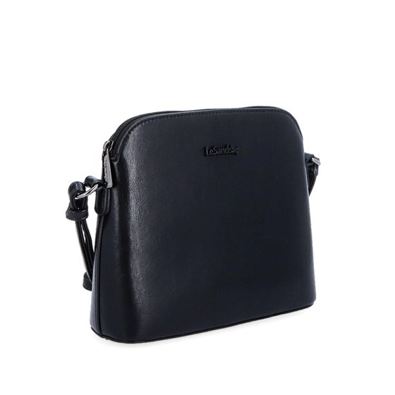 Malá minimalistická crossbody kabelka Le Sands materiál syntetická koža zapínanie na zips farba čierna veľkosť malá 7712 C