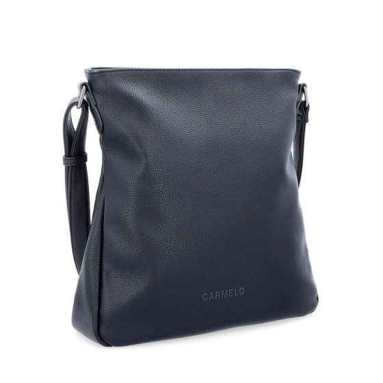Dizajnová crossbody kabelka Carmelo materiál syntetická koža zapínanie na zips farba čierna veľkosť stredná 4271 C