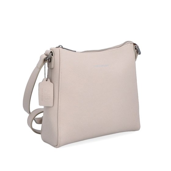 Kožená crossbody kabelka Noelia Bolger materiál kože zapínanie na zips farba sivá veľkosť malá NB 0074 SS