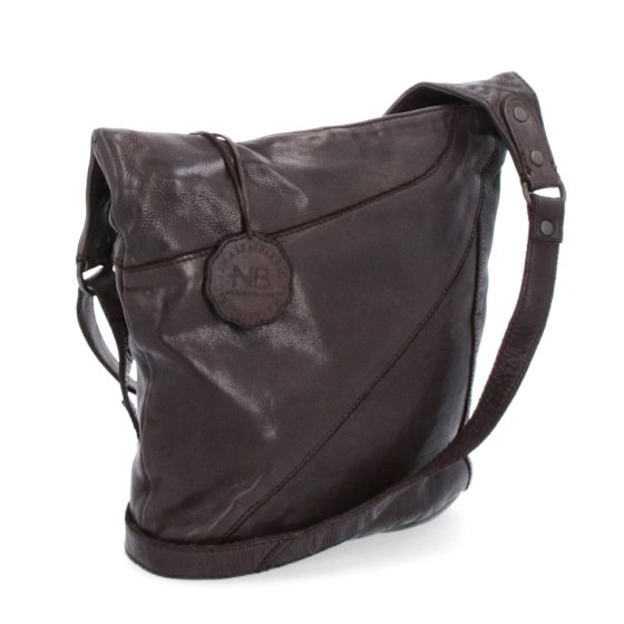 Elegantná kožená crossbody kabelka s vreckami Noelia Bolger materiál kože zapínanie na zips farba hnedá veľkosť malá NB 2101 H