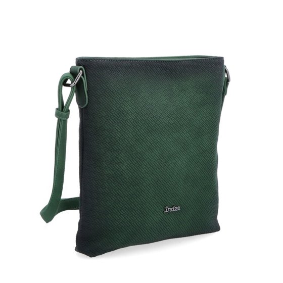 Crossbody s čistým dizajnom Indee materiál syntetická koža zapínanie na zips farba zelená veľkosť malá 6316 TZE