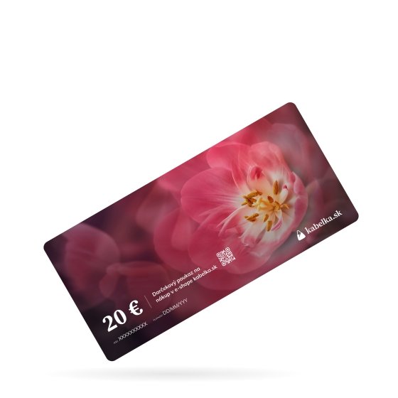 Darčekový poukaz na kabelka.sk materiál nevyplnené VDAR20 Tulip