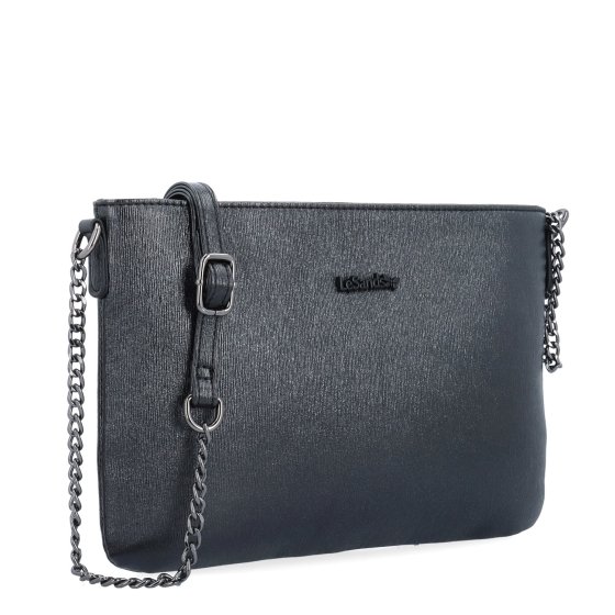 Elegantná crossbody kabelka s jemným leskom Le Sands materiál syntetická koža zapínanie na zips farba čierna veľkosť malá 4608 C