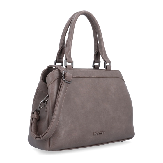Elegantná kabelka do ruky aj cez rameno Le Sands materiál syntetická koža zapínanie na zips farba taupe veľkosť stredná 7729 T