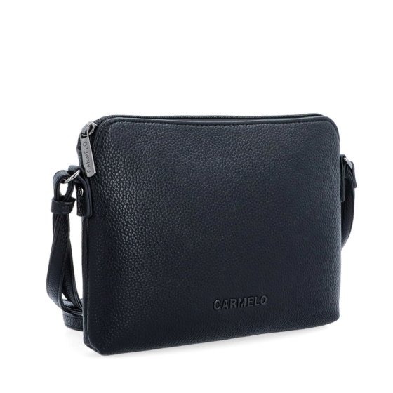 Minimalistická crossbody kabelka zo syntetiky Carmelo materiál syntetická koža zapínanie na zips farba čierna veľkosť malá 4333 C