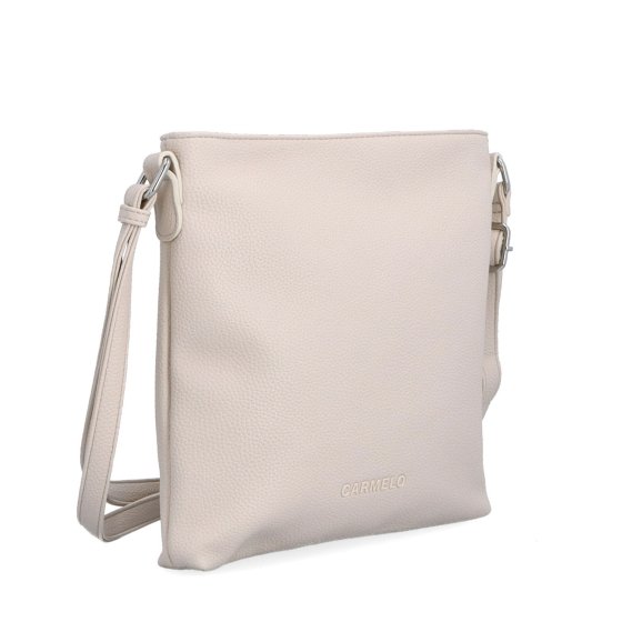 Crossbody kabelka so zipsom Carmelo materiál syntetická koža zapínanie na zips farba béžová veľkosť malá 4324 BE