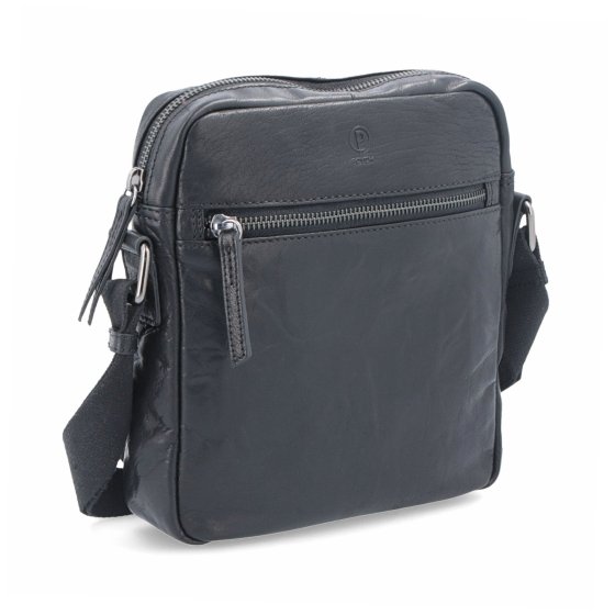 Kožená crossbody taška Poyem materiál kože farba čierna veľkosť malá 2206 Poyem C