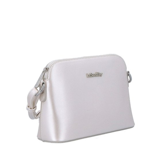 Minimalistická crossbody kabelka Le Sands materiál syntetická koža zapínanie na zips farba béžová veľkosť malá 7710 PRL