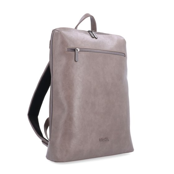 Batoh na notebook s mestským vzhľadom Le Sands materiál syntetická koža zapínanie na zips farba taupe veľkosť veľká 7735 T