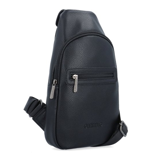 Praktický bodybag so zipsom Carmelo materiál syntetická koža zapínanie na zips farba čierna veľkosť stredná 4356 C