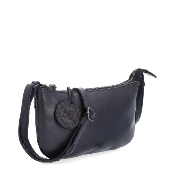 Malá elegantná kožená crossbody kabelka Noelia Bolger materiál kože zapínanie na zips farba čierna veľkosť malá NB 2420 C