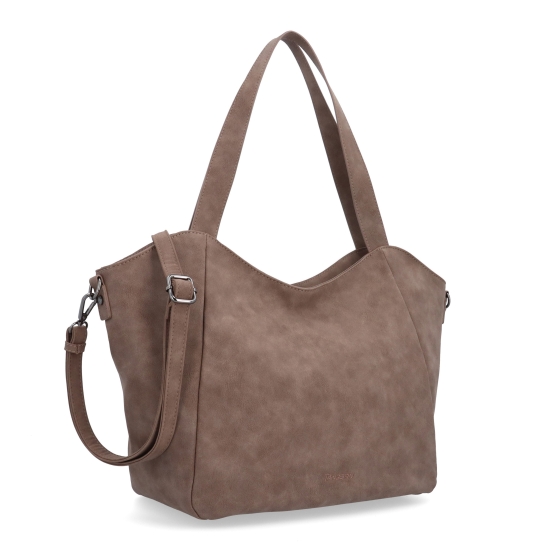 Veľká kabelka na rameno s crossbody popruhom Tangerin materiál syntetická koža zapínanie na zips farba hnedá veľkosť veľká 1120 H