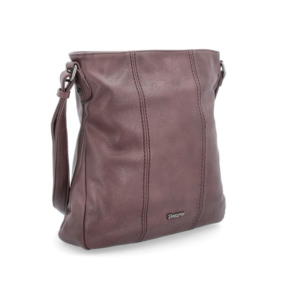 Crossbody kabelka s prešívaním Tangerin materiál syntetická koža zapínanie na zips farba hnedá veľkosť stredná 8004 TH