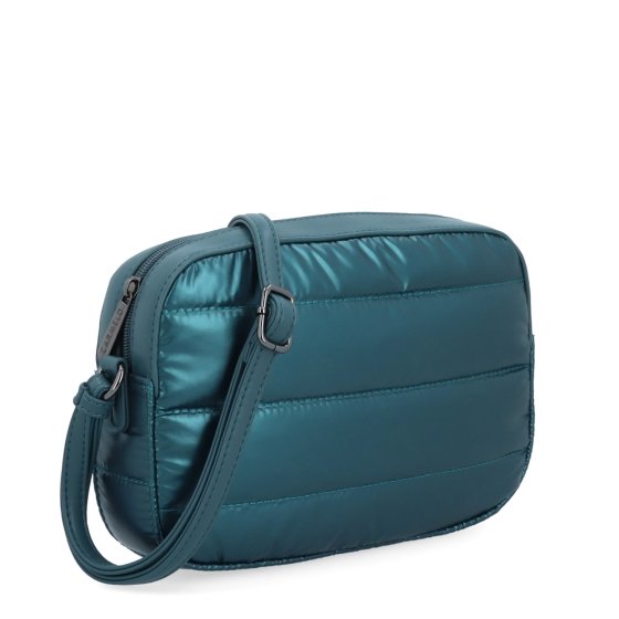 Štýlová dámska kabelka s prešívaním Carmelo materiál nylon zapínanie na zips farba zelená veľkosť malá 4386 PE