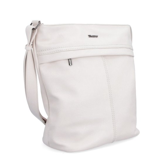 Veľká crossbody kabelka z mäkkej syntetickej kože Tangerin materiál syntetická koža zapínanie na zips farba béžová veľkosť veľká 8001 K
