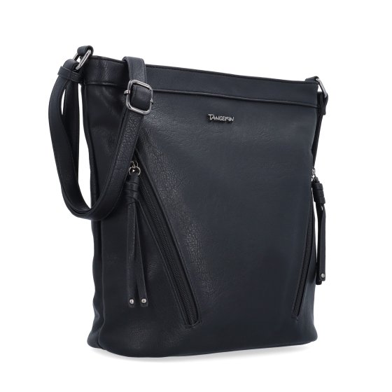 Crossbody kabelka s ozdobnými zipsami Tangerin materiál syntetická koža zapínanie na zips farba čierna veľkosť stredná 8050 C
