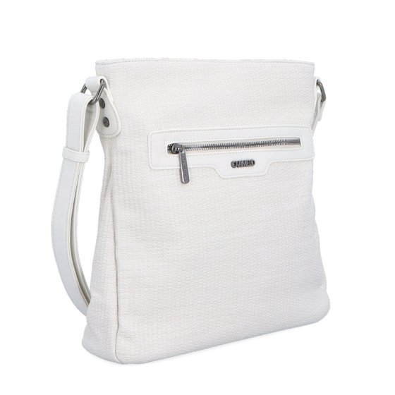 Crossbody kabelka s predným vreckom na zips Carmelo materiál syntetická koža zapínanie na zips farba béžová veľkosť stredná 4309 K