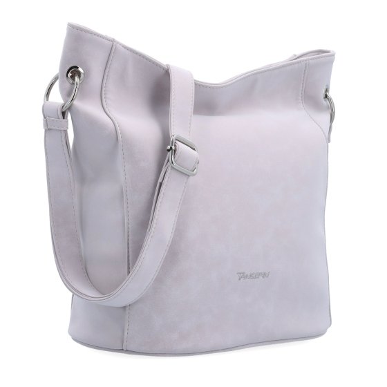 Mestská crossbody kabelka s hebkým povrchom a deleným vnútrom Tangerin materiál syntetická koža zapínanie na zips farba ružová veľkosť stredná 7015 LI