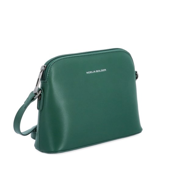 Kožená crossbody kabelka Noelia Bolger Noelia Bolger materiál kože zapínanie na zips farba zelená veľkosť malá NB 0096 TZE