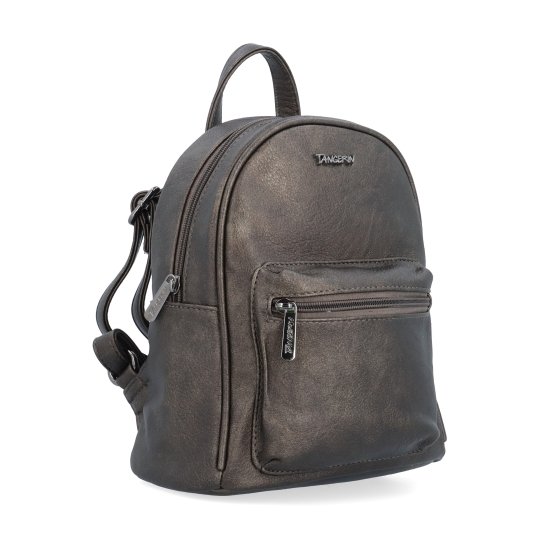 Malý mestský batoh s predným vreckom Tangerin materiál syntetická koža zapínanie na zips farba sivá veľkosť malá 8018 ANT