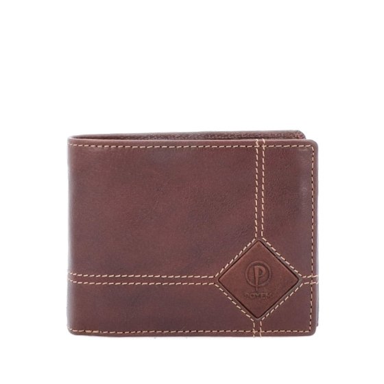 Pánska kožená peňaženka Poyem Poyem materiál kože zapínanie Bez zapínania farba hnedá veľkosť malá 5230 Poyem H