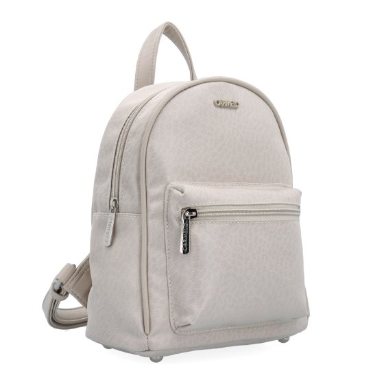 Malý nylonový batoh pre ženy Carmelo materiál nylon zapínanie na zips farba béžová veľkosť malá 6604 BE LE