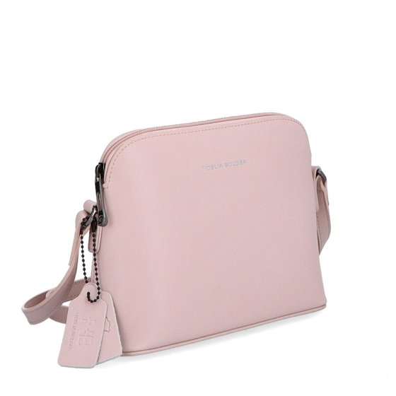 Kožená crossbody kabelka Noelia Bolger Noelia Bolger materiál kože zapínanie na zips farba ružová veľkosť malá NB 0096 R
