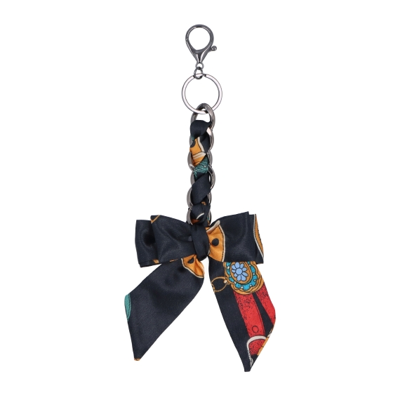 Prívesok na kabelku s mašľou a karabínkou Indee materiál textil farba multicolor D010