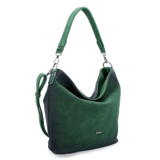 Crossbody hobo bag Indee materiál syntetická koža zapínanie na zips farba zelená veľkosť stredná 6318 TZE