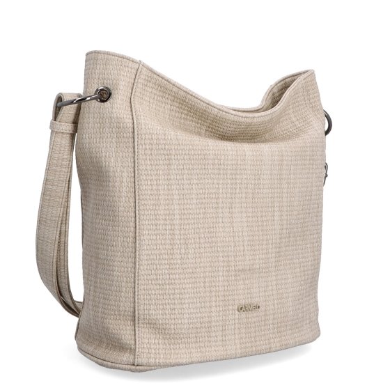 Crossbody kabelka v elegantnom dizajne Carmelo materiál syntetická koža zapínanie na zips farba béžová veľkosť stredná 4339 BE