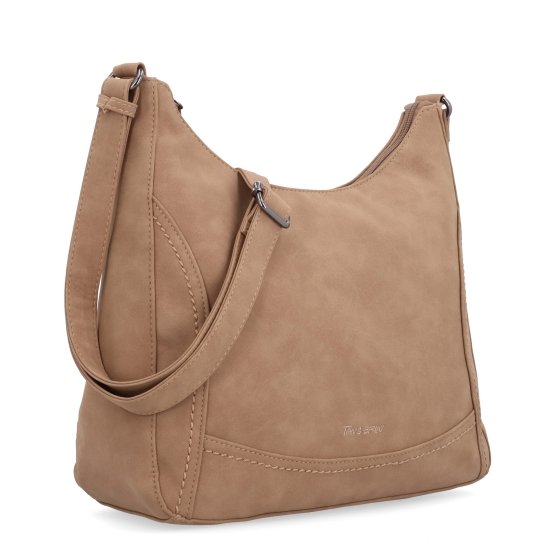 Crossbody syntetická kabelka s prešívaním Tangerin materiál syntetická koža zapínanie na zips farba béžová veľkosť stredná 1104 MO