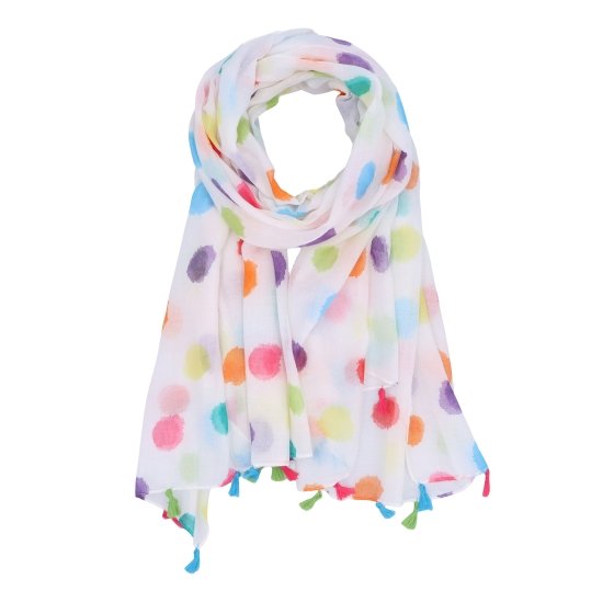 Ľahká šatka s originálnym vzorom Noelia Bolger materiál Viskóza a bavlna farba multicolor KL506 - 09